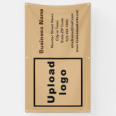 Zakelijk merk op lichtbruine rechthoekbanner spandoek (Verticaal)