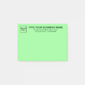 Zakelijk merk op lichtgroene rechthoek post-it® notes (Voorkant)