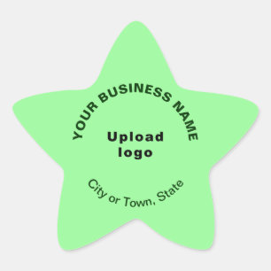 Zakelijk merk op lichtgroene Star-Sticker Ster Sticker