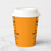 Zakelijk merk op Oranje papier Papieren Bekers (Rechts)