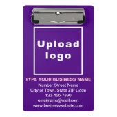 Zakelijk merk op Paars mini-klembord Mini Klembord (Voorkant)