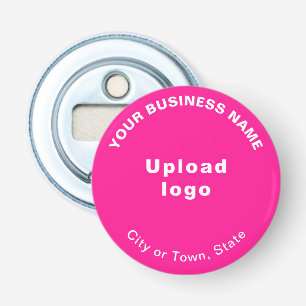 Zakelijk merk op Roze Kleine Ronde Flesopener Button Flesopener