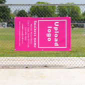 Zakelijk merk op roze portretbanner spandoek (Insitu)