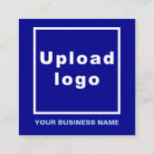 Zakelijk merk op Small Blue Square Kaart Vierkante Visitekaartje (Achterkant)