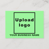 Zakelijk merk op Small Light Green Rectangle Kaart Visitekaartje (Achterkant)