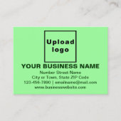 Zakelijk merk op Small Light Green Rectangle Kaart Visitekaartje (Voorkant)