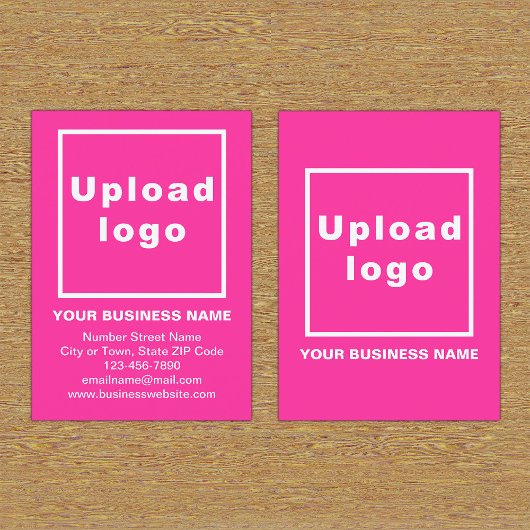 Zakelijk merk op Small Pink Portret Kaart Visitekaartje