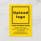 Zakelijk merk op Small Yellow Portret Kaart Visitekaartje (Voorkant)