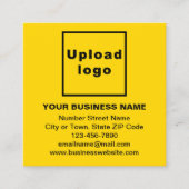 Zakelijk merk op Small Yellow Square Kaart Vierkante Visitekaartje (Voorkant)