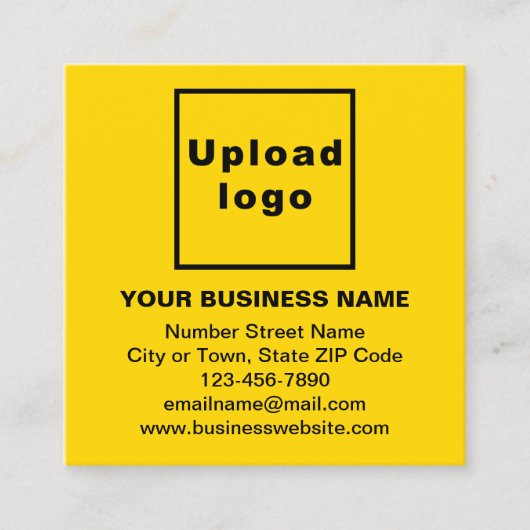 Zakelijk merk op Small Yellow Square Kaart Vierkante Visitekaartje (Voorkant)