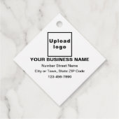 Zakelijk merk op White Diamond Shape Label (Achterkant)