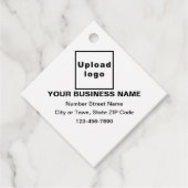 Zakelijk merk op White Diamond Shape Label (Voorkant)