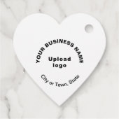 Zakelijk merk op White Heart Shape Label (Achterkant)