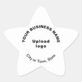 Zakelijk merk op White Star Shape Sticker (Voorkant)
