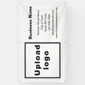 Zakelijk merk op witte banner (Verticaal)