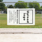 Zakelijk merk op witte portretbanner spandoek (Insitu)