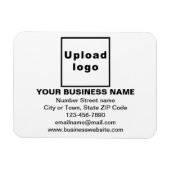 Zakelijk merk op witte rechthoek flexibele magneet (Horizontaal)