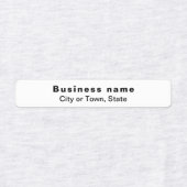 Zakelijk merk op witte rechthoek ijzer op label (Design 1)