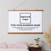 Zakelijk merk op witte rechthoek met hangende vorm hangend wandkleed (Slaapkamer)