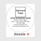 Zakelijk merk op witte ronde vinyl Sticker (Vel)