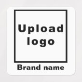 Zakelijk merk op wittevierkant waslabel labels (Design 1)