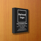 Zakelijk merk op zwart canvas afdrukken