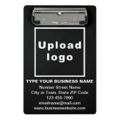 Zakelijk merk op zwart miniklikbord mini klembord (Voorkant)