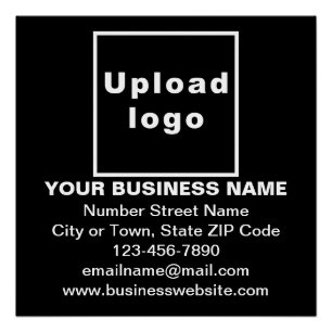 Zakelijk merk op zwart vierkant glanzend Poster Perfect Poster