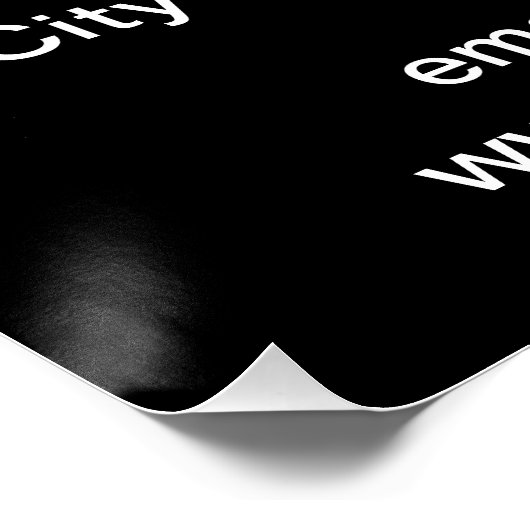 Zakelijk merk op zwart vierkant glanzend Poster Perfect Poster (Hoek)