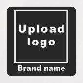 Zakelijk merk op zwart vierkant waslabel labels (Design 1)