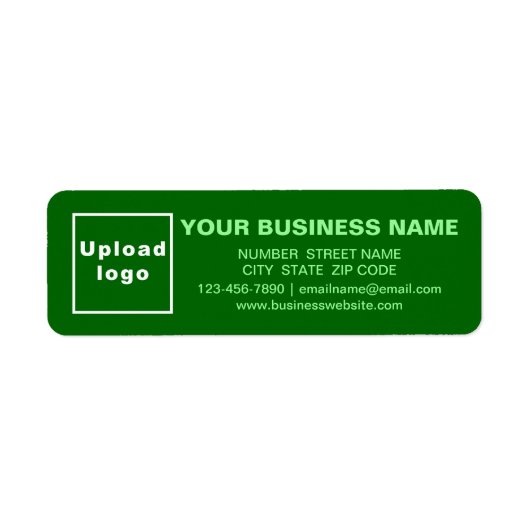 Zakelijk merk op zwart-wit groen retouradres etiket (Voorkant)
