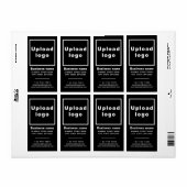 Zakelijk merk op zwarte portret verzendlabel (Full Sheet)