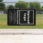 Zakelijk merk op zwarte portretbanner spandoek (Insitu)