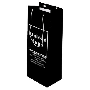 Zakelijk merk op Zwarte Wijn Gift Bag Cadeautas