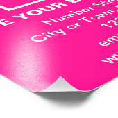 Zakelijk Merk Roze Vierkant Foto Print Afdruk (Hoek)