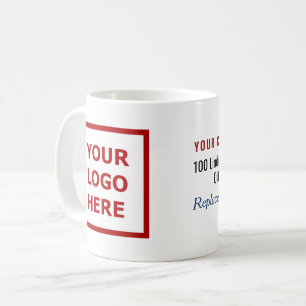 Zakelijk merkpromotie Logo Slogan Adres Koffiemok