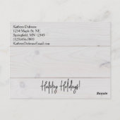 Zakelijk met foto Kerstmis Rustiek Briefkaart (Achterkant)