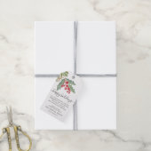 Zakelijk modern script Holly Berry Cadeaulabel (Met Touw)