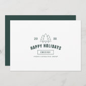 Zakelijk Moderne typografie vakantiepas Feestdagenkaart (Voorkant / Achterkant)