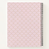 Zakelijk Monogram Roze Gouden Trellis Checklist Notitieboek (Achterkant)
