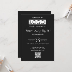 Zakelijk Netwerkgala Evenement Logo QR Code Kaart