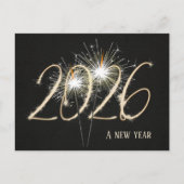 Zakelijk Nieuwjaar 2026 Party Sparklers Briefkaart (Voorkant)