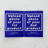 Zakelijk Nieuwjaar blauw gevouwen vakantie Kaart (Binnen)