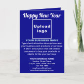 Zakelijk Nieuwjaar blauw gevouwen vakantie Kaart (Voorkant)