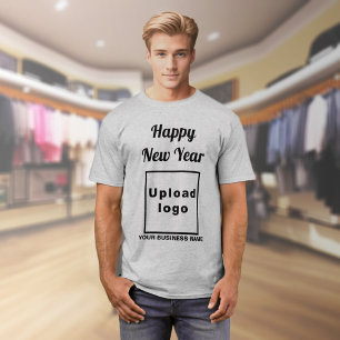 Zakelijk Nieuwjaar Groet op Grijs T-shirt