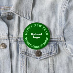 Zakelijk Nieuwjaar Groet op Groene Ronde Button