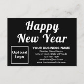 Zakelijk Nieuwjaar Kleine zwarte platte Kaart (Voorkant)