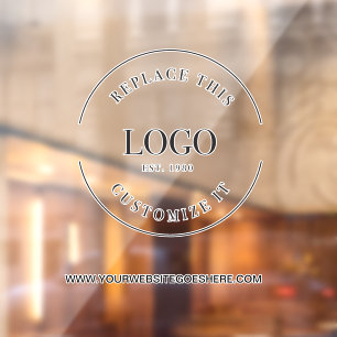 Zakelijk Ondertekenen Aangepaste Logo Website Prom Raamsticker