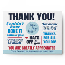 Zakelijk personeel Bedankt voor je waardering van 