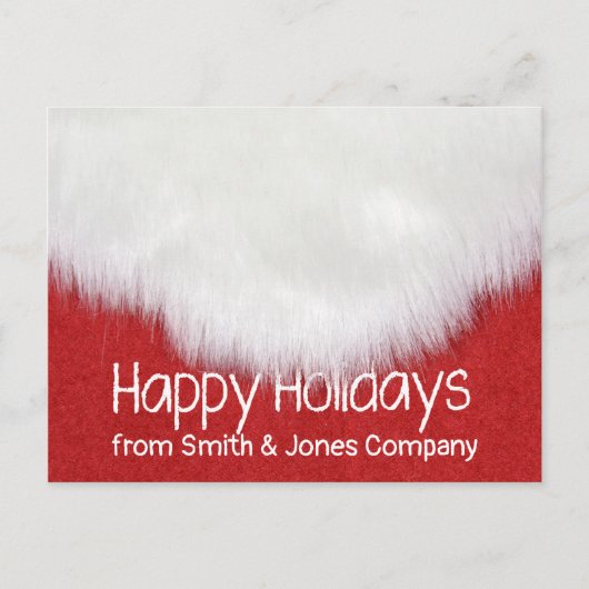 Zakelijk Prettige Feestdagen Baard van Sinterklaas (Voorkant)